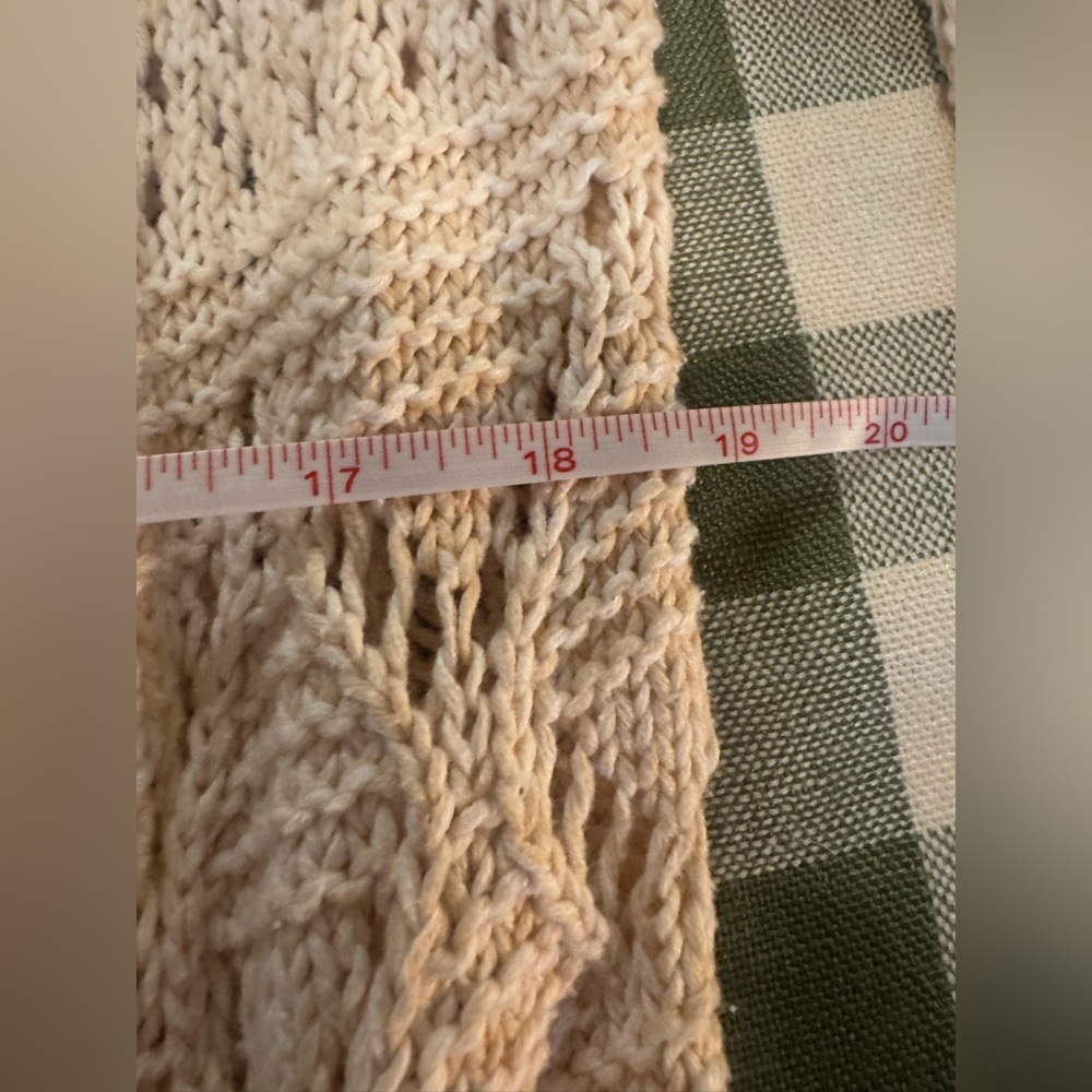 Lucky Brand Beige Open-Knit Cardigan - Picture 8 of 10